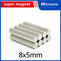 501001000pcs 8x5 mm small n35 round magnet 8mm5mm neodymium magnet dia 8x5mm permanent ndfeb strong powerful magnet 85 mm