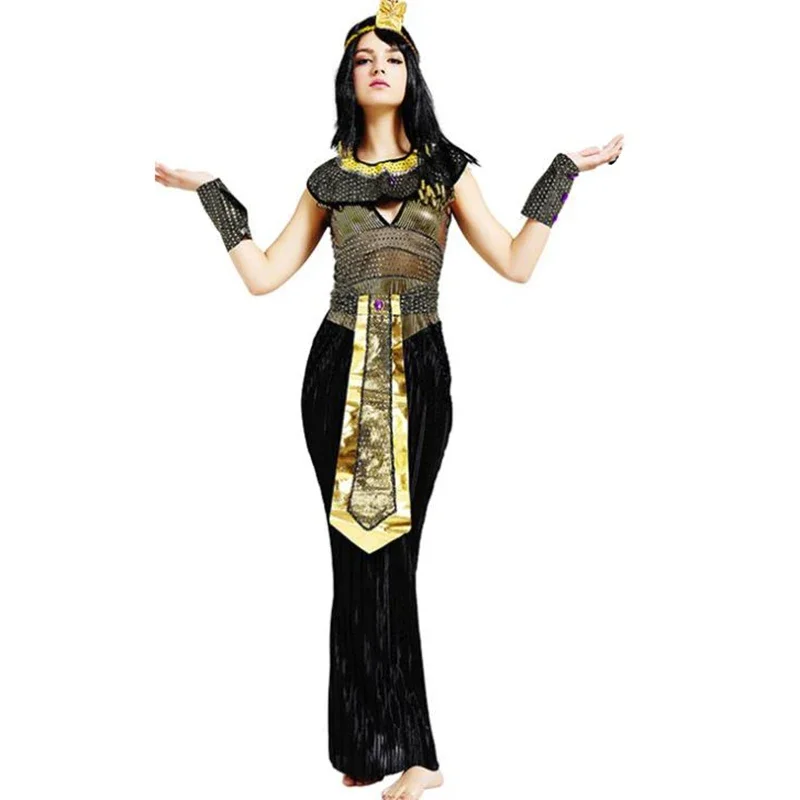 

Sexy Egyptian Pharaoh Costume for Women Queen Egyptian Pharaoh Cleopatra Elegant Halloween Party Dress