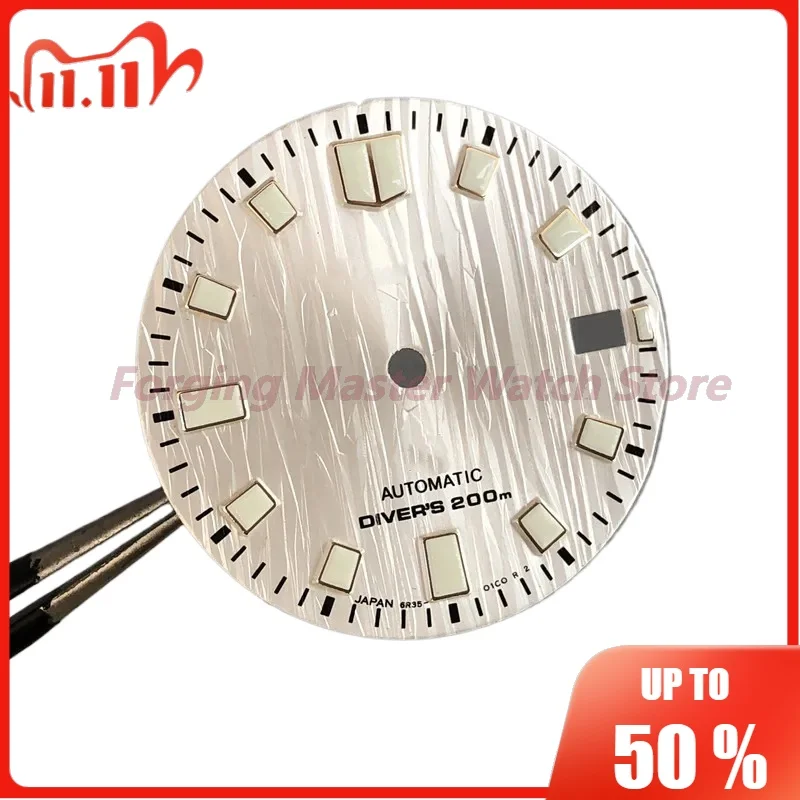 Циферблат S21 Prospex NH35 с логотипом S No SPB301 Ледник белого цвета подходит для Японии