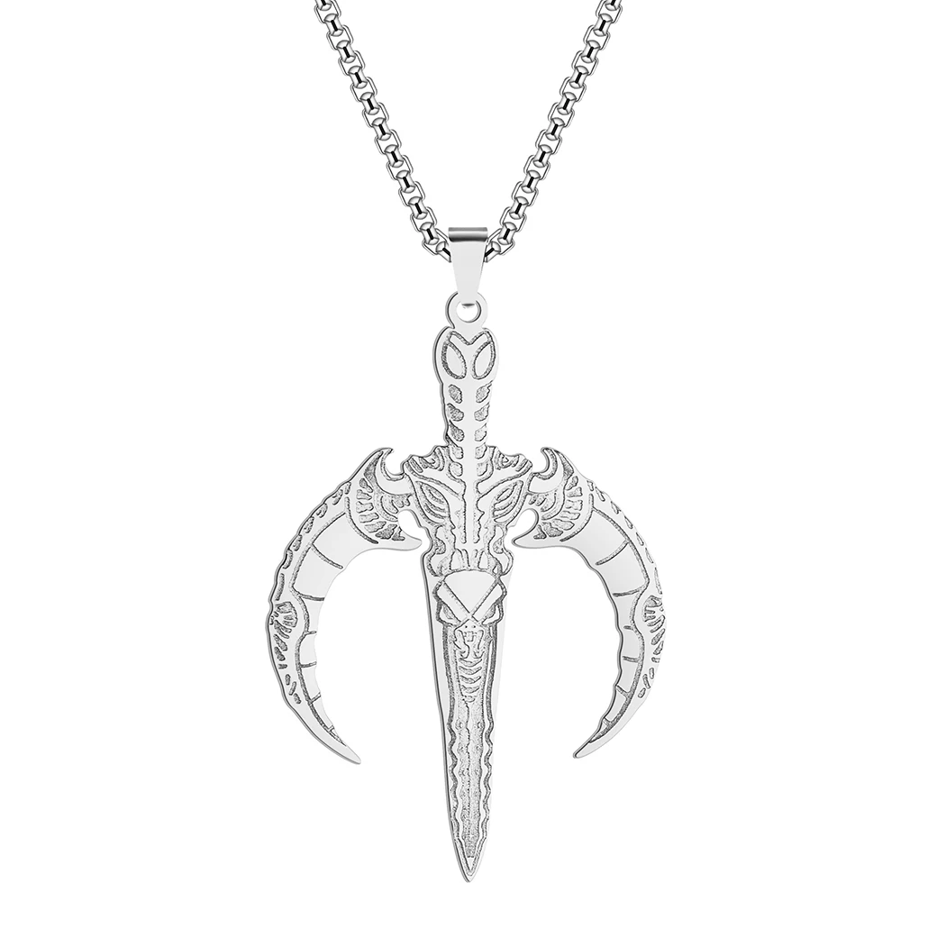 CHENGXUN лунный кинжал биомеханический кулон ожерелье для мужчин мальчиков
