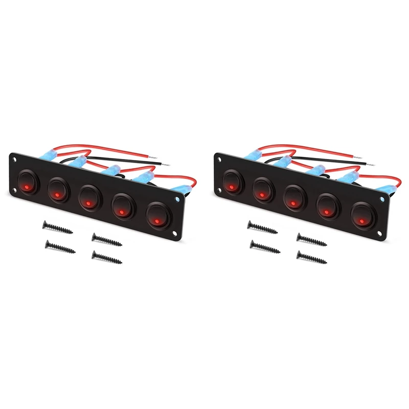 2 х 5-клавишный круглый тумблер-переключатель для приборной панели