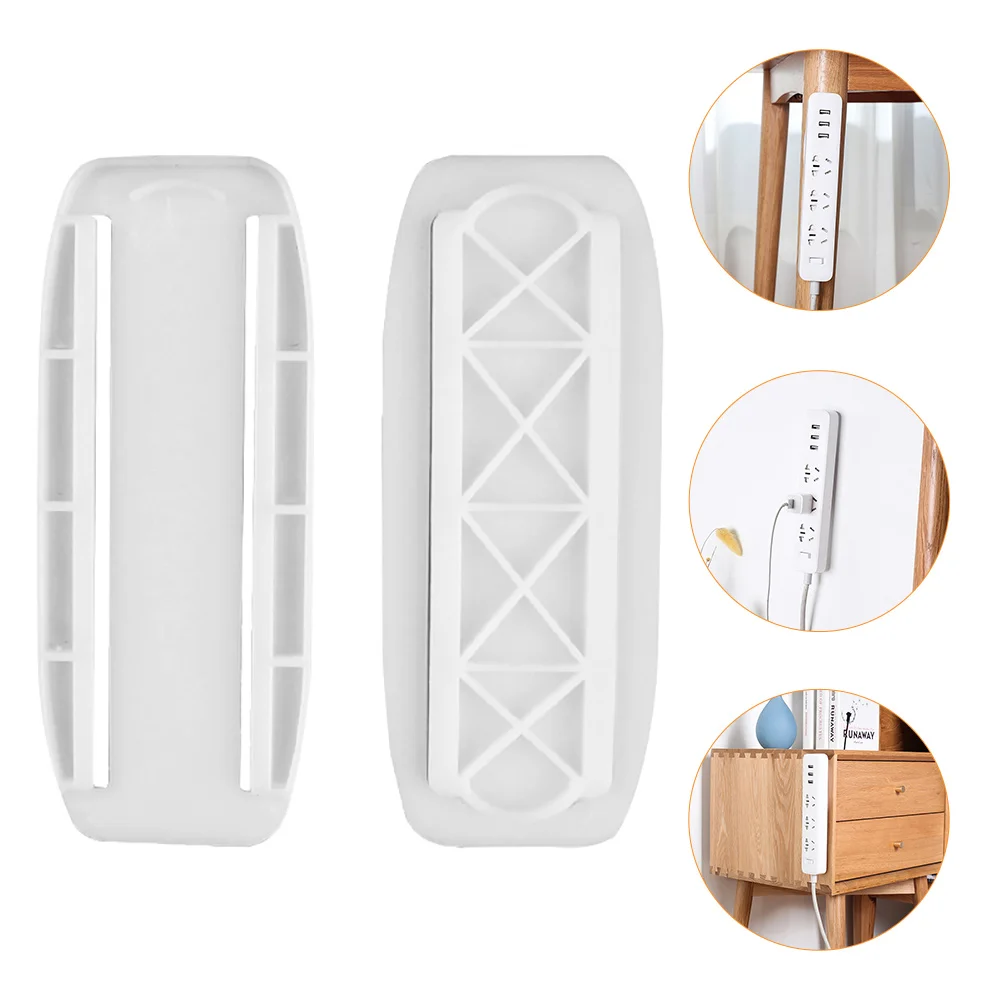 

8pcs Power Strip Wall Mount Fixator Holders Mount Power Strips Holders (White)