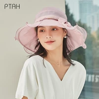 ptah summer women sun hat 100 mulberry silk hat upf 50 uv protection breathable lightweigh comfort cap female not polyester
