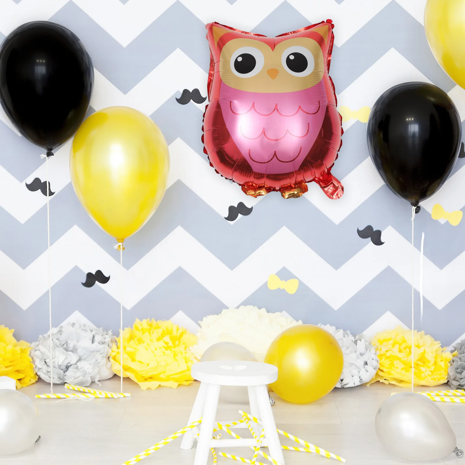 

4pcs Cartoon Owl Balloon Birthday Party Decorative Balloon Party Favors