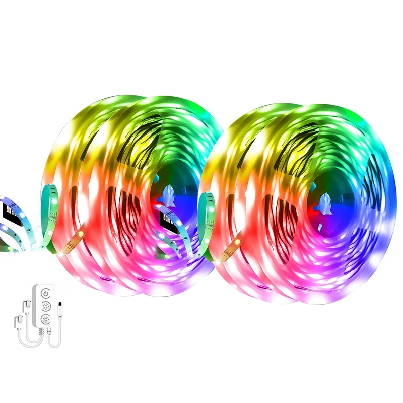 

LED Strip 4 Rolls DIY Mode And Music Sync 5050 Bluetooth RGB LED Fairy Lights