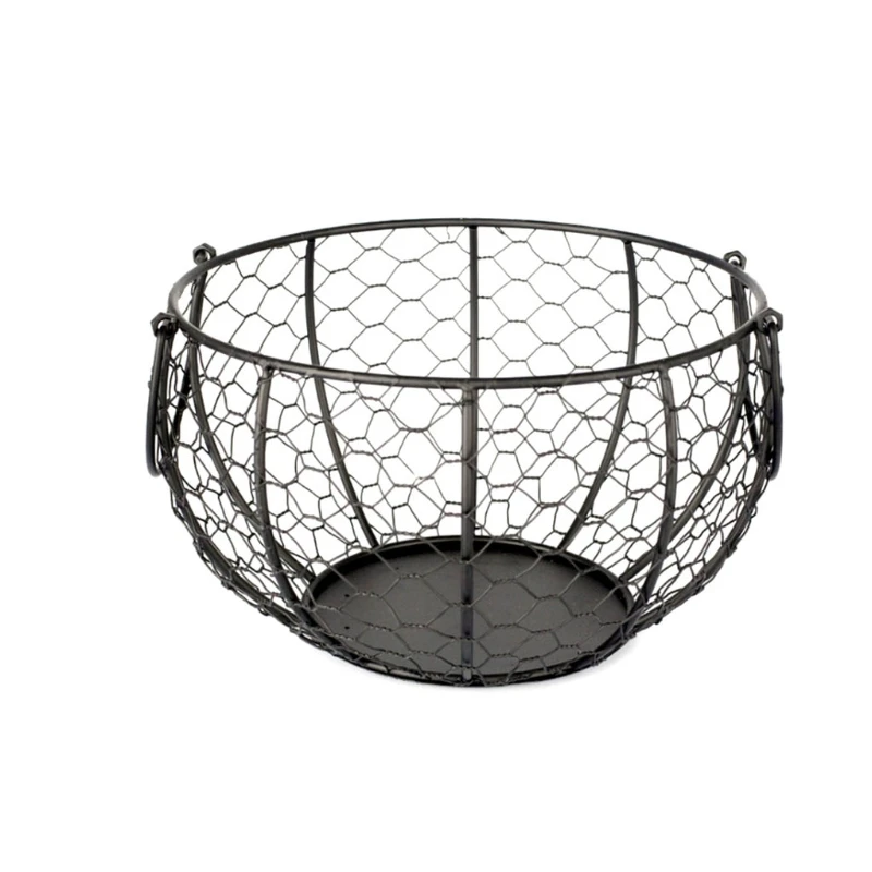 

Kitchen Storage Metal Wire Egg Basket Farm Chicken Cover Egg Holder Organizer for CASE Nordic Fruit Container