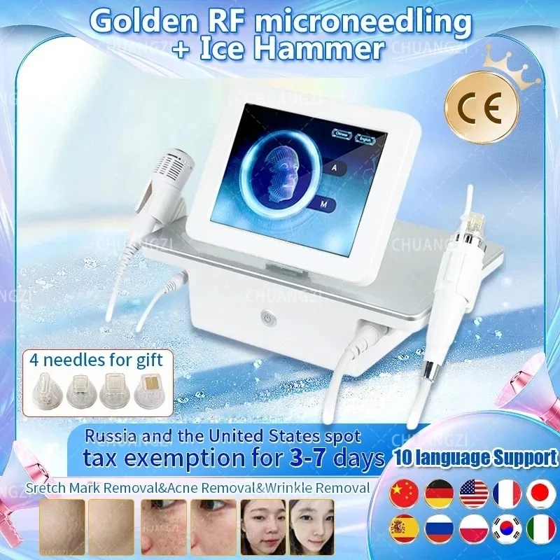 

Radiofrequency Micro Machine Cold Hammer Radiofrequency Skin Firming For Removing Acne Scars And Stretch Marks