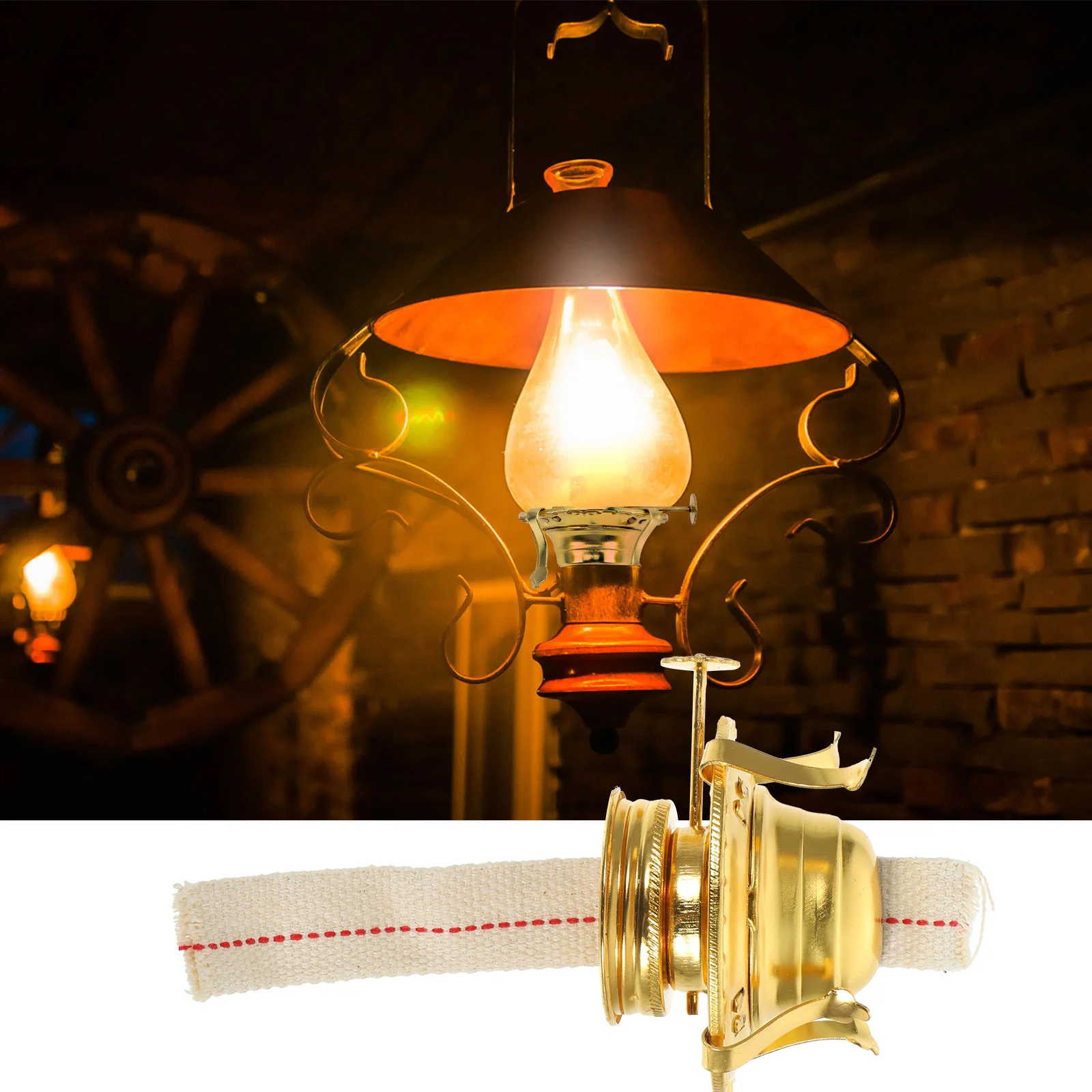

Kerosene Lamp Holder Oil Replacement Wick Decorations Home Fashioned Glass Burner