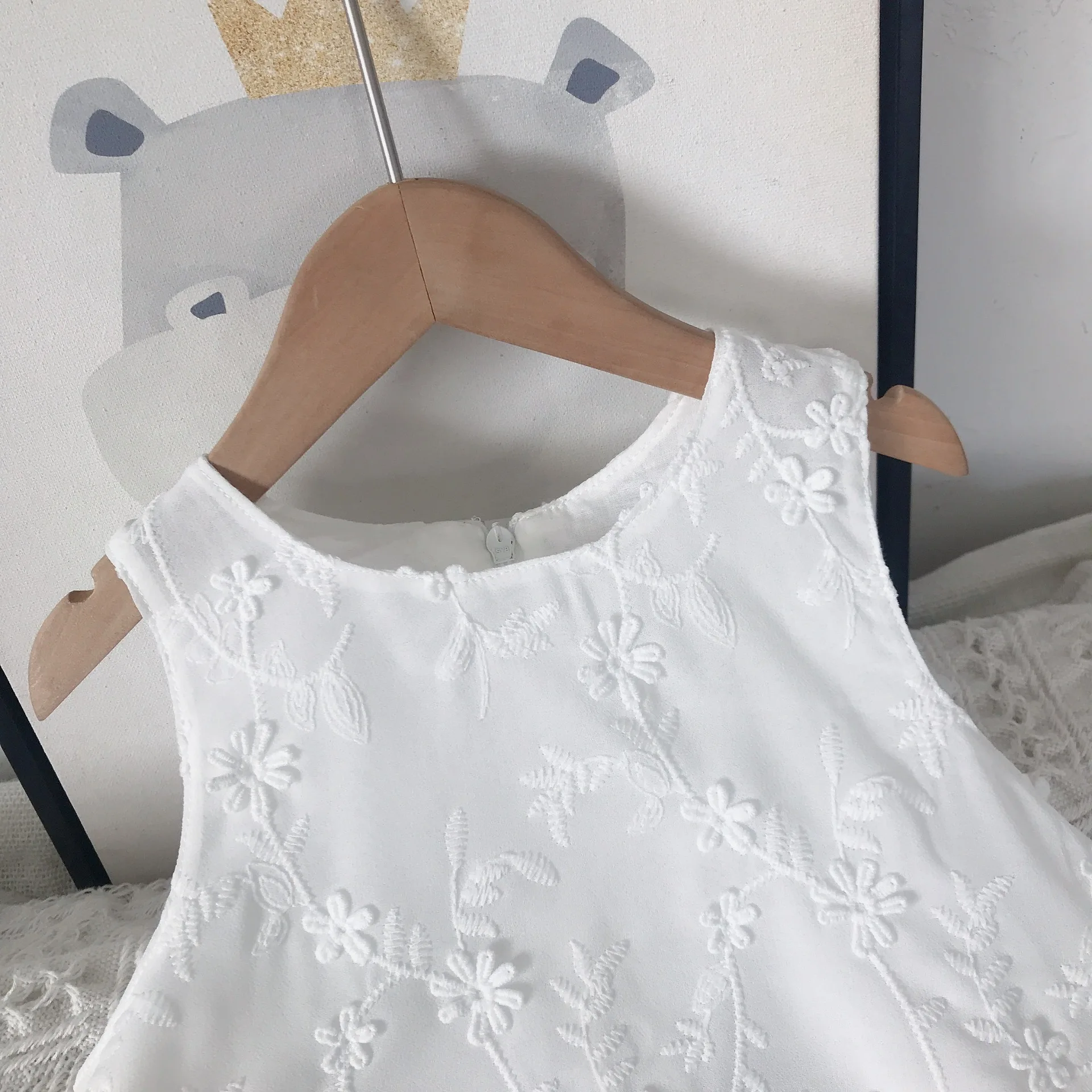 Criscky 2PCS Baby Girls Clothing Sets Summer Sleeveless Kids Girls Clothes Lace Shirts+Pants Outfits Children Casual Suits