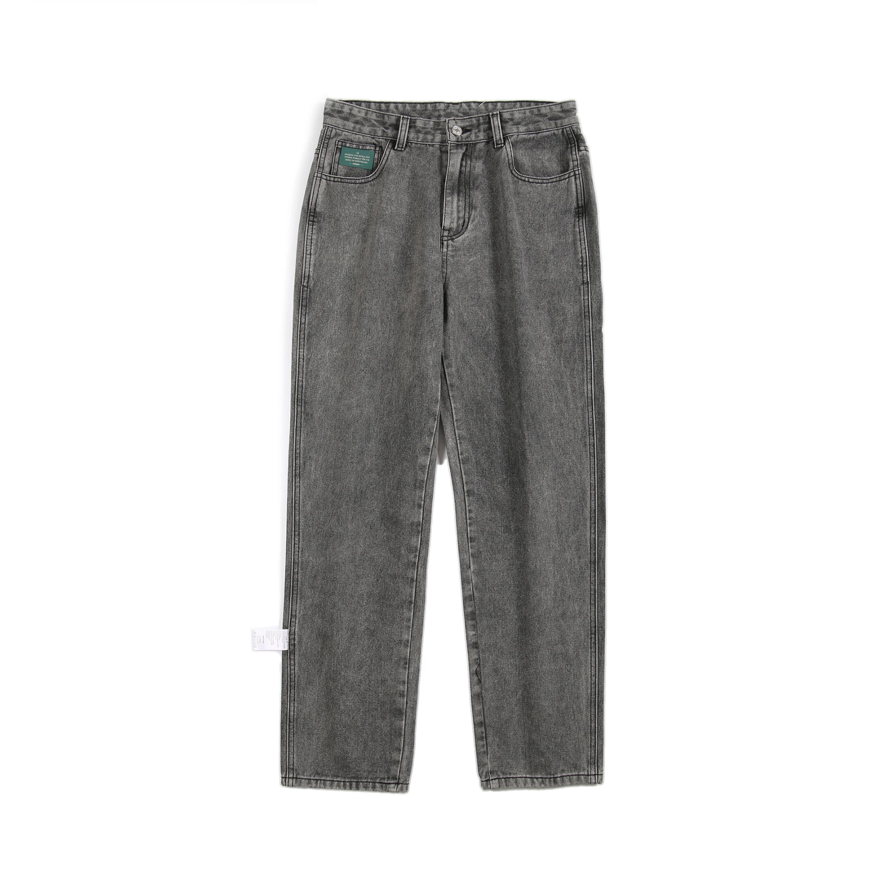 Four Seasons American High Street Simple Wild Jeans Men's Straight Ins Loose Design Trousers Fashion Streetwear Ins Hot Sale