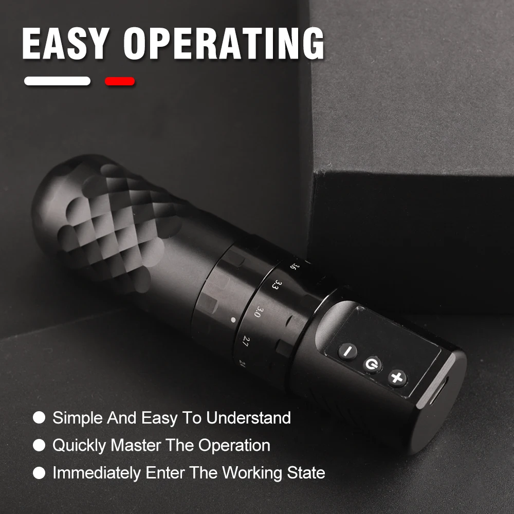 Беспроводная ручка для тату-машины с регулируемым ходом аккумулятор большой