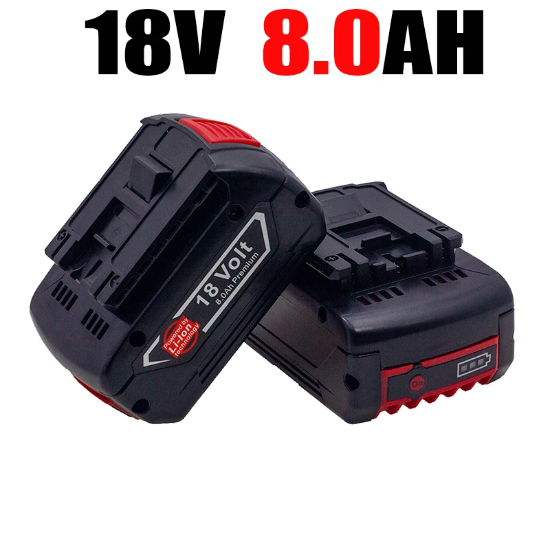 

18V 8.0AH Replacement Bosch Power Tool BAT609 BAT618 BAT614 GCB GSS BSH180 GSR GSB RHH JSH 180 Li-Ion Battery Charger Set