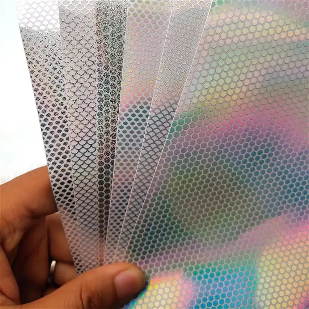 

Waterproof Fishing Lure Stickers Silver Laser DIY Material Fishing Lure Film Reflective 20X10cm Fish Skin Stickers Fishing Lure