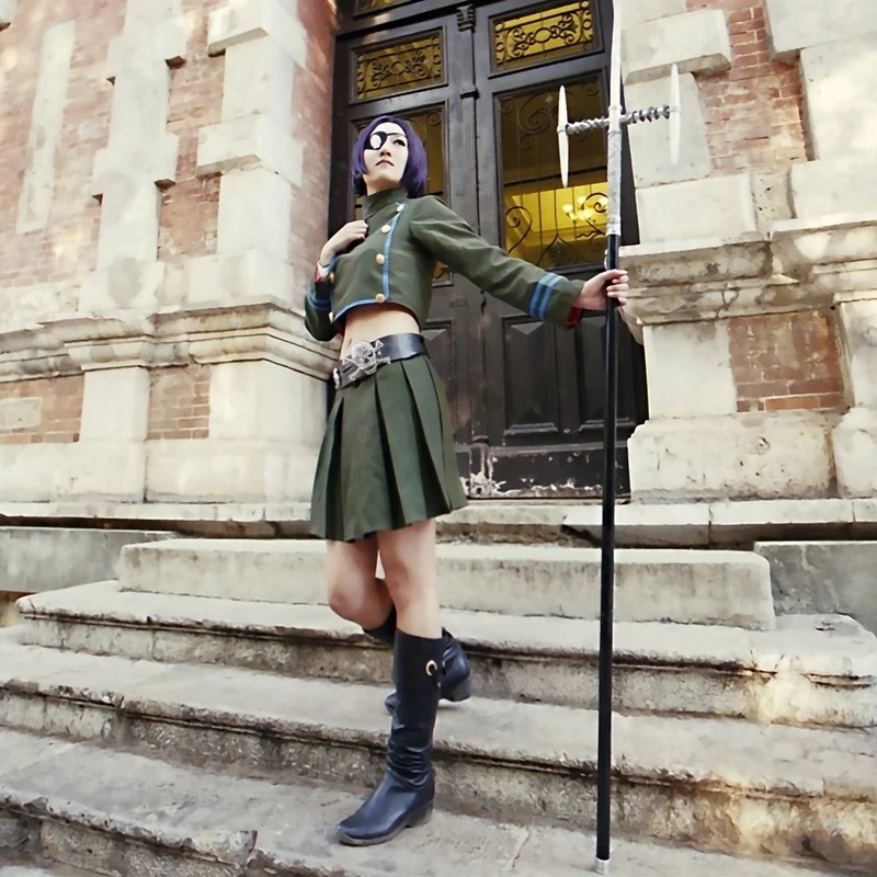 Аниме Katekyo Hitman Reborn Косплей Костюм Kokuyo School Chrome Dokuro Женщины Мужчины Девушка