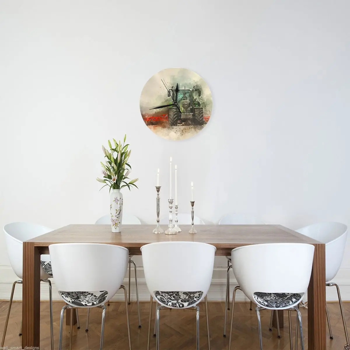 Трактор Fendt прививочные настенные часы для украшения комнаты круглые