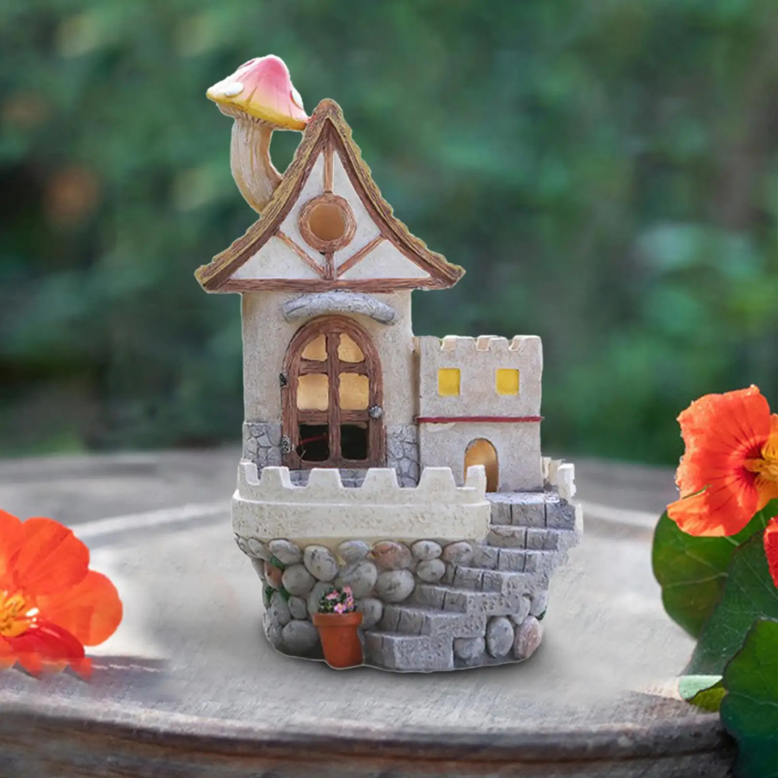 

Outside Tree House Garden Decor Eco Friendly Solar Powered Lights Art Sculpture for Decorations Pathway Lawn Parties Birthday