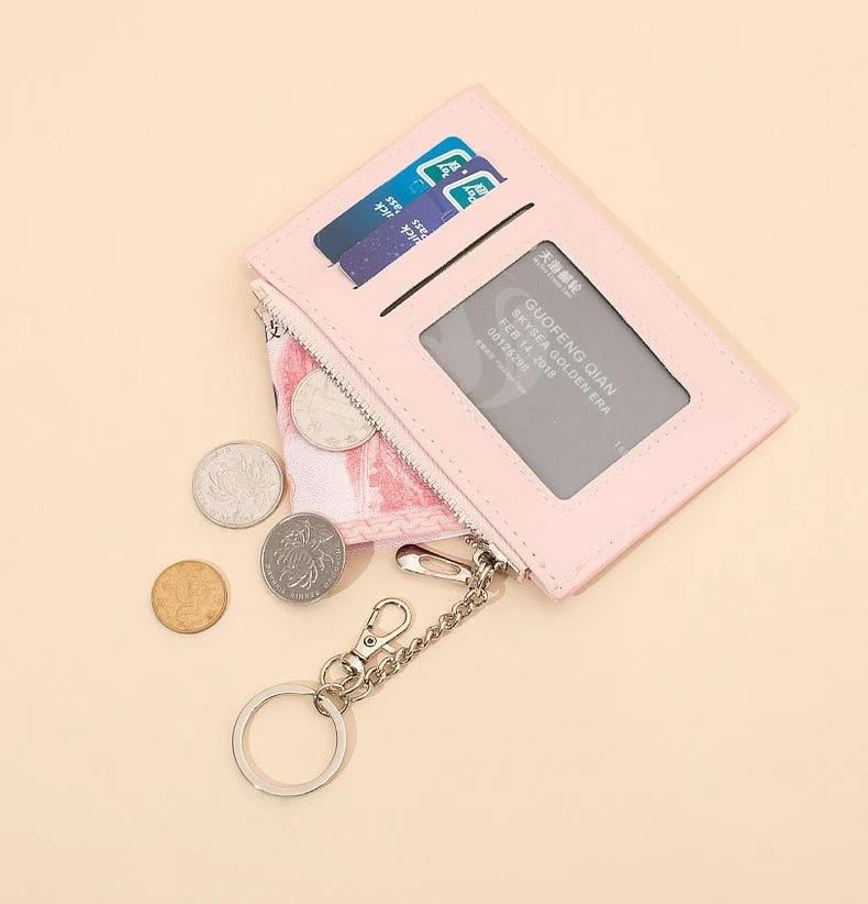 

2023 New Card Bag Women's Ultra-thin Wallet One Package Small Short Simple Coin Purse Multifunctional Small Paragraph Bag