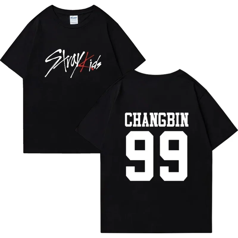Trend Kpop Stray Kids T Shirt SKZ Men Women Cotton T-shirt Straykids Seungmin FELIX HYUNJIN JEONGIN MINHO harajuku clothing