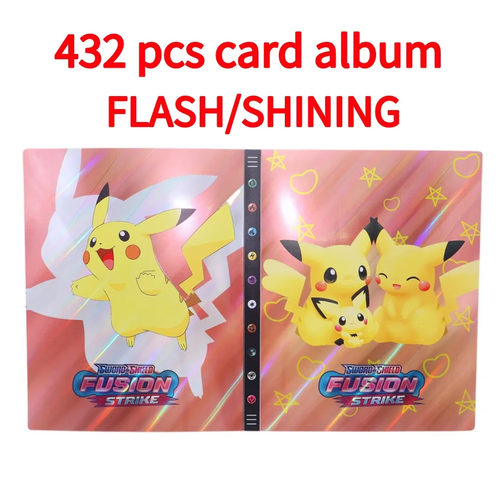 

9 Pocket Album Pokemon 432 Anime Card Collection Book Playing Game Map Pokemon Binder Folder Holder List Pikachu Kids Toys Gift