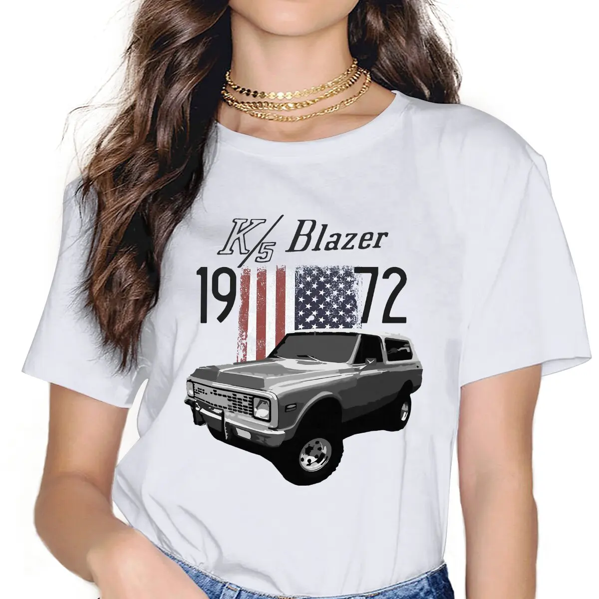 

Blazer Women's T Shirts 1972 A Good Year Novelty Tee Shirt Short Sleeve Round Collar T-Shirt Gift Idea Clothing