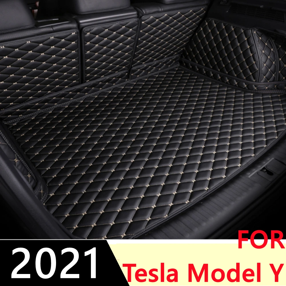 

Car Trunk Mat For Tesla Model Y 2021 All Weather XPE Custom FIT Rear Cargo Cover Carpet Liner Tail AUTO Parts Boot Luggage Pad