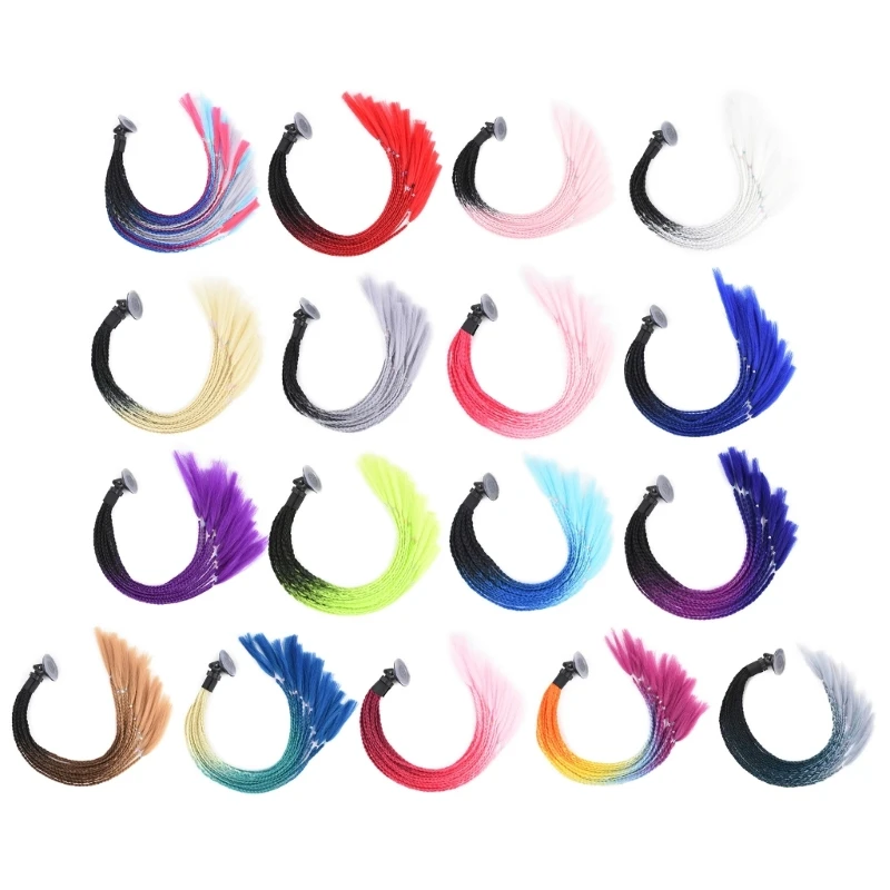 

Motorcycle Helmet Braids Motorbike Helmet Decoration Dirty Punk Ponytail