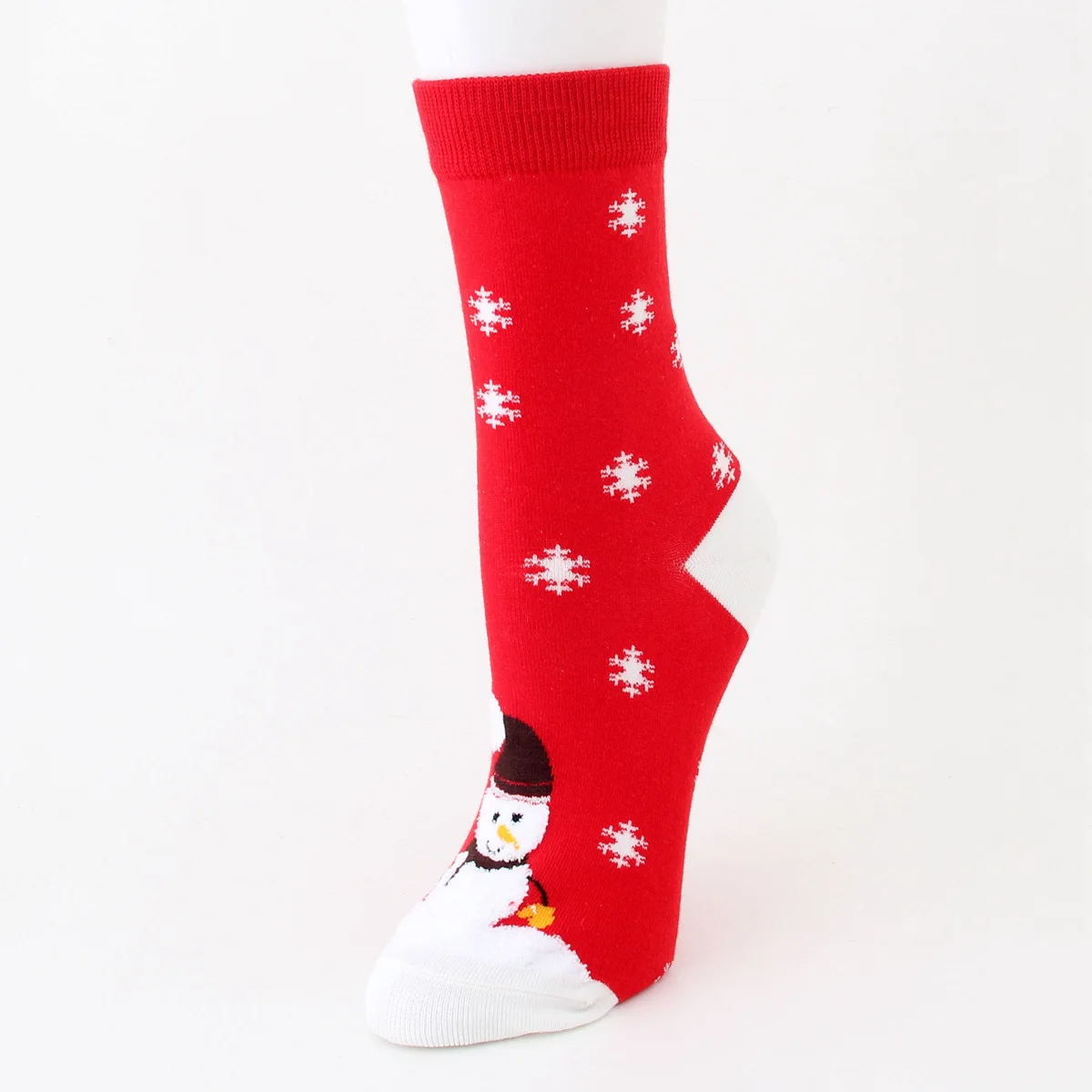 12 Pairs of Winter New Christmas Socks Cartoon Santa Elk Straight Women's Socks Cute Holiday Gift Socks