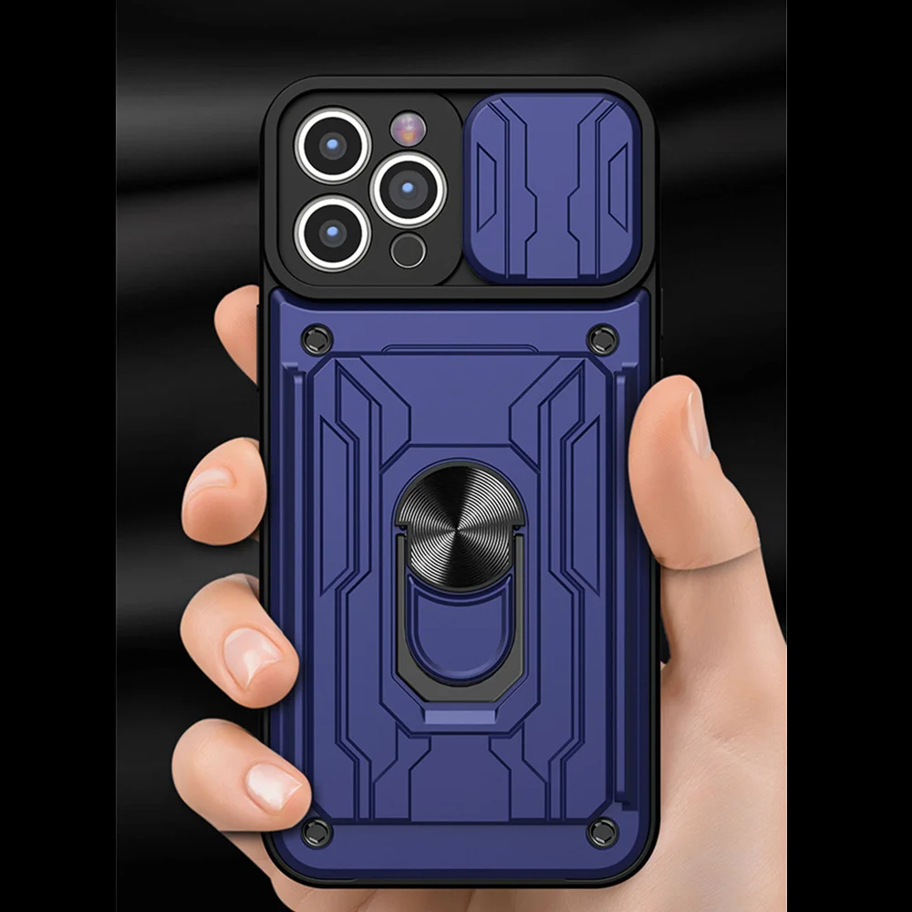 

For iPhone 14 Pro Max 14 Pro Coque For iPhone 14 Pro Max Case iPhone 14 Pro Card Armor Stand Holder Camera Protection Cover