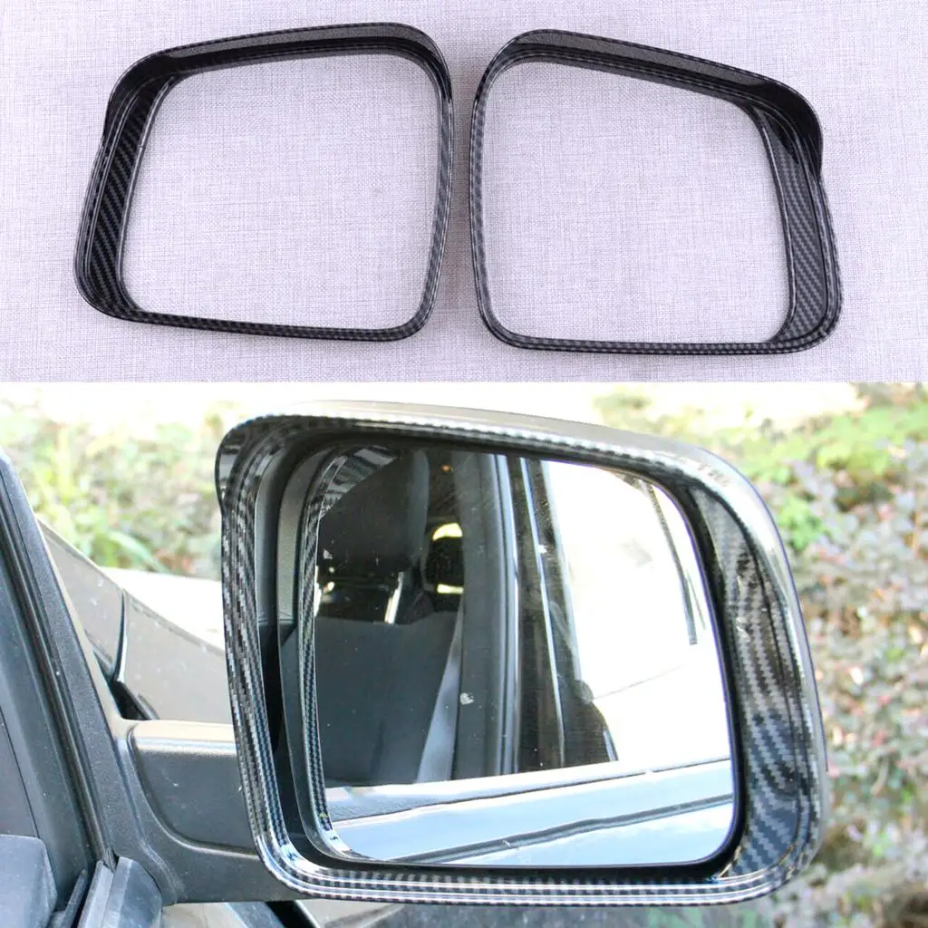 

1 Pair Carbon Fiber Style ABS Car Side Rear Mirror Visor Rain Eyebrow Cover Trim Fit for Dodge Durango 2011-2018 2019 2020 2021