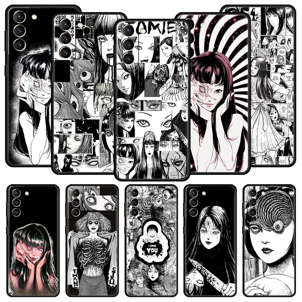 

Horror Comic Junji Ito Tomie Phone Case For Samsung Galaxy S22 S20 FE S10 Plus S21 Ultra 5G S10E S9 S8 Note 10 Lite 20 Cover