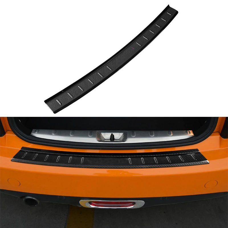 

Fit for BMW mini cooper F55 F56 high quality Modified Carbon fiber rear guard plate Trunk trim Stick Glitter easy installation