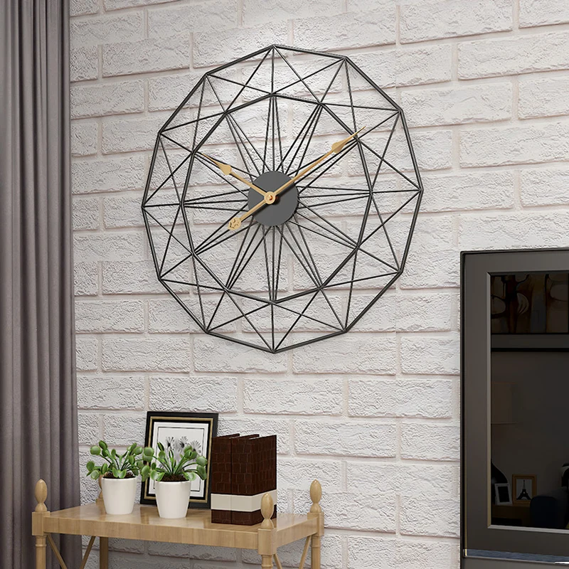 

Nordic Style Wall Clocks Battery Operated Modern Metal Silent Clock Mechanism Minimalist Orologio Da Parete Wall Decoration