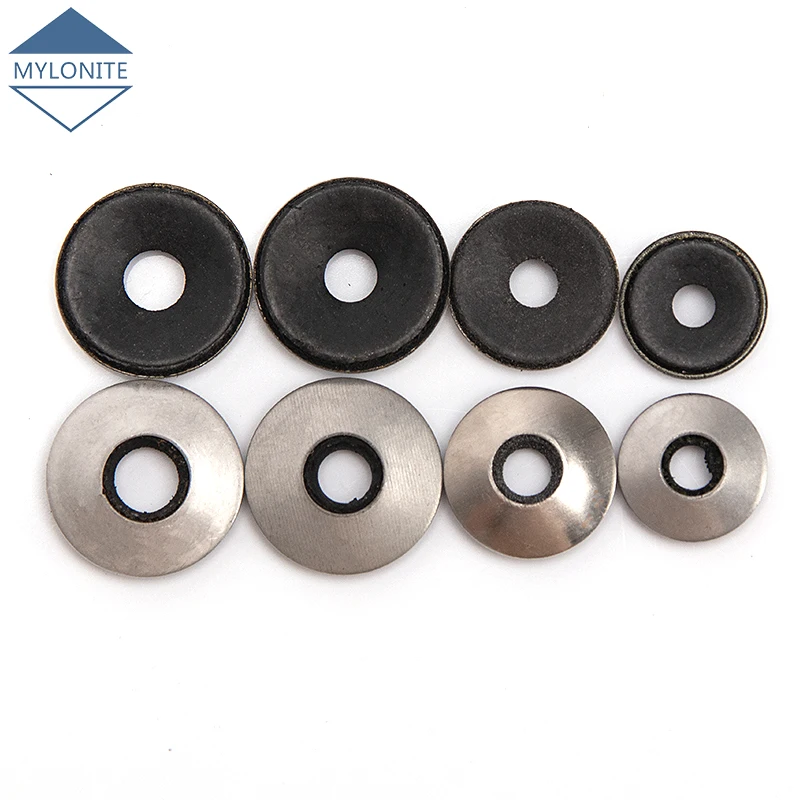 

M4.2 M4.8 M5.5 M6.3 304 Stainless Steel Waterproof Gasket Bonded Roofing Washers Composite Non-slip Gasket EPDM Rings