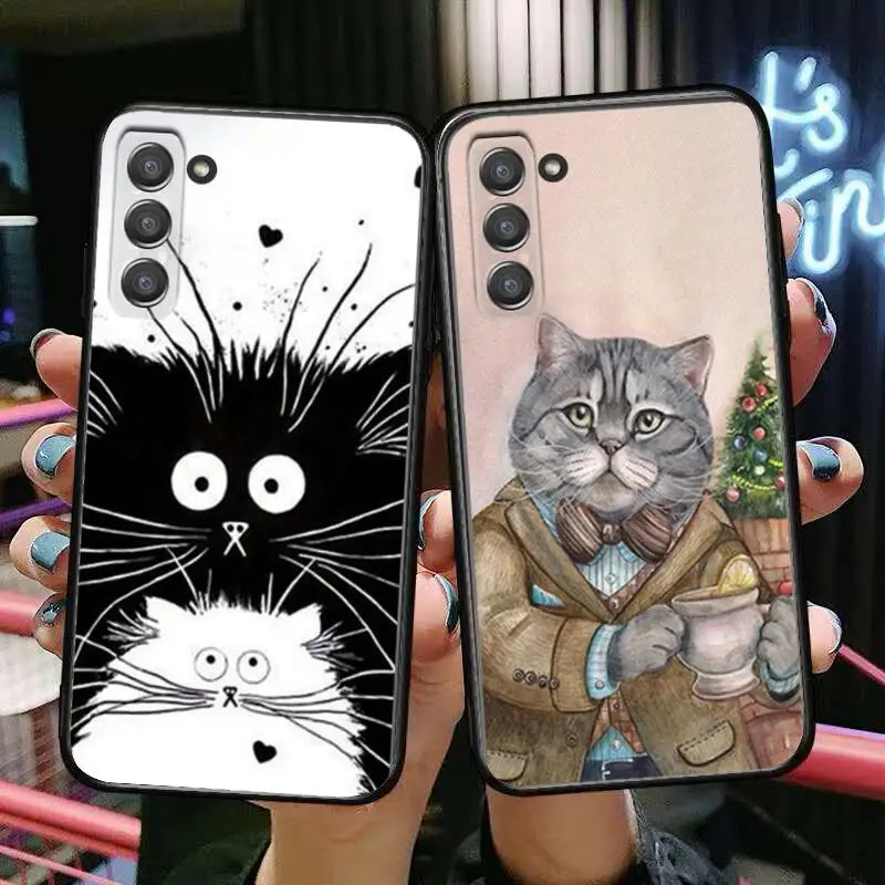 

Fluffy cat Phone cover hull For SamSung Galaxy s6 s7 S8 S9 S10E S20 S21 S5 S30 Plus S20 fe 5G Lite Ultra Edge