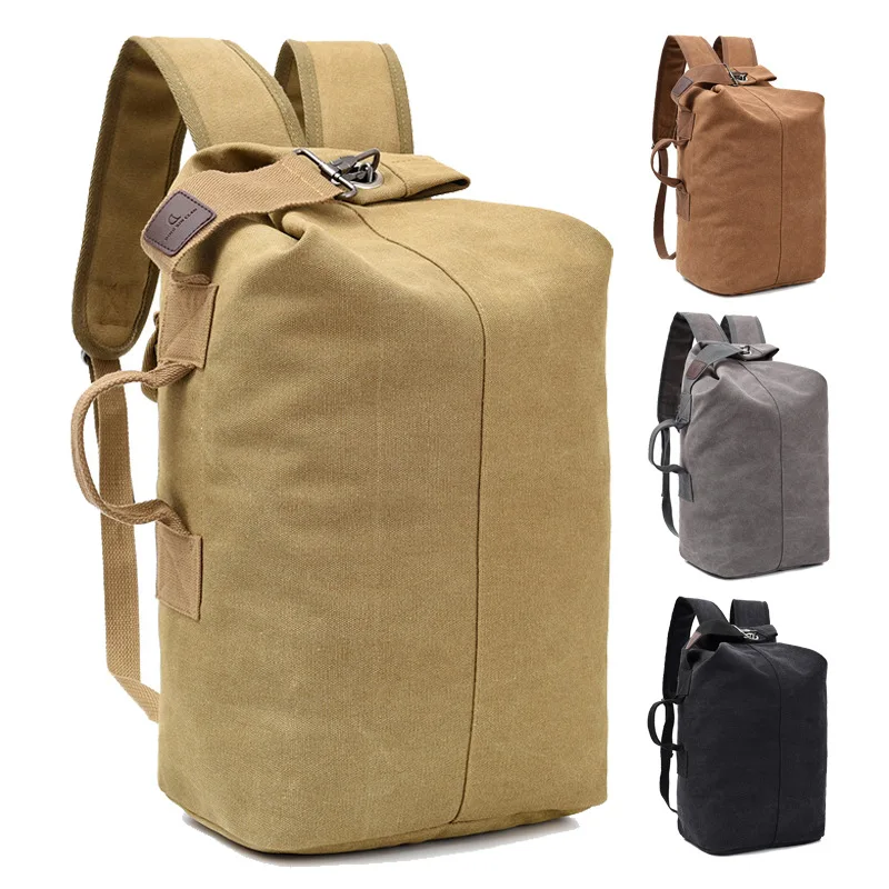 

Men's Backpack Vintage Canvas Bag Large Capacity Shoulder Bag College School Laptop Multifunction High Quality Fashion Backpack