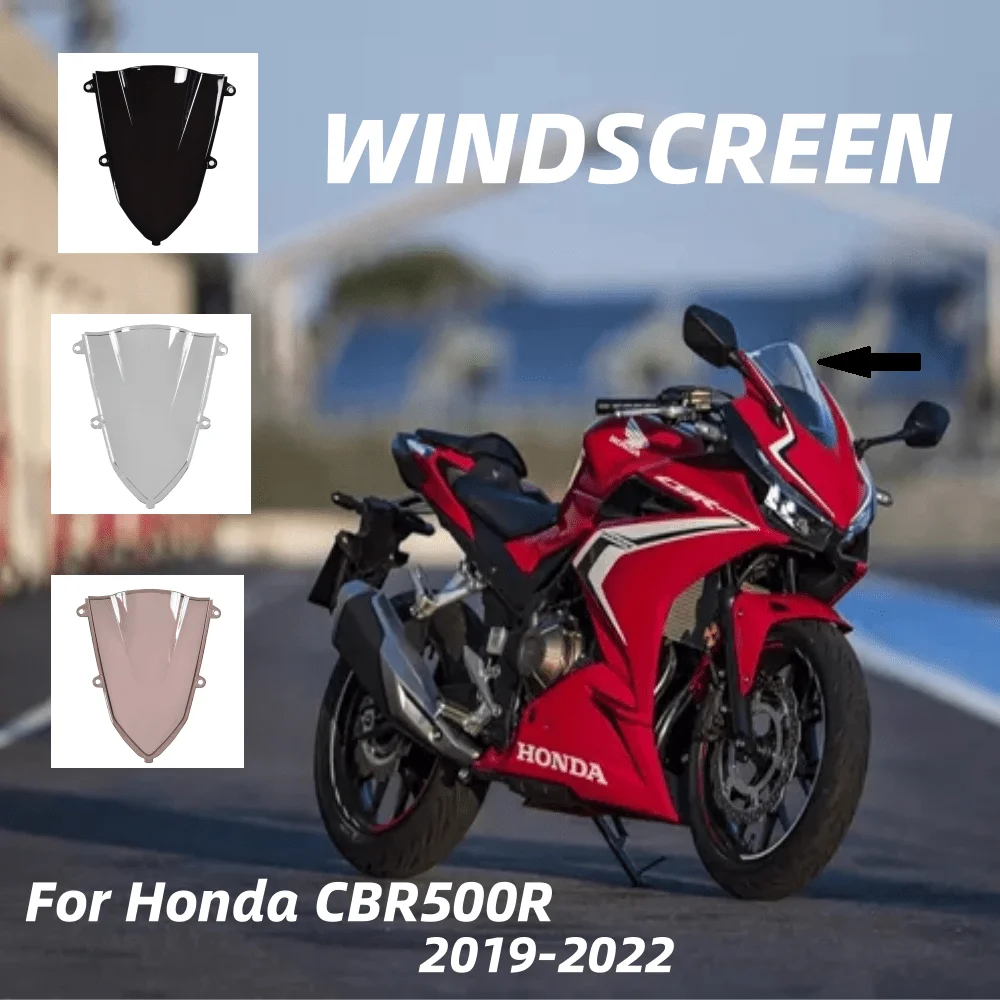 

Motorcycle Windscreen Windshield Wind Shield Screen Protector Parts For Honda CBR500R 2019-2022 Fairing Screen Accessories