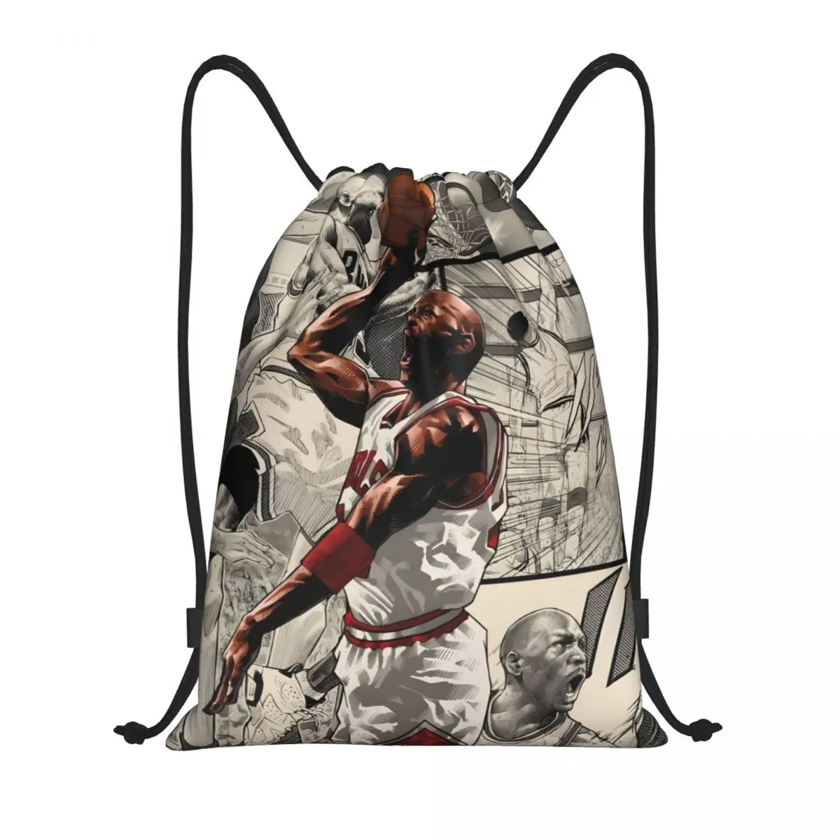Карманный рюкзак на шнурке MJ Michael-Jordan для мужчин и женщин легкий спортивный