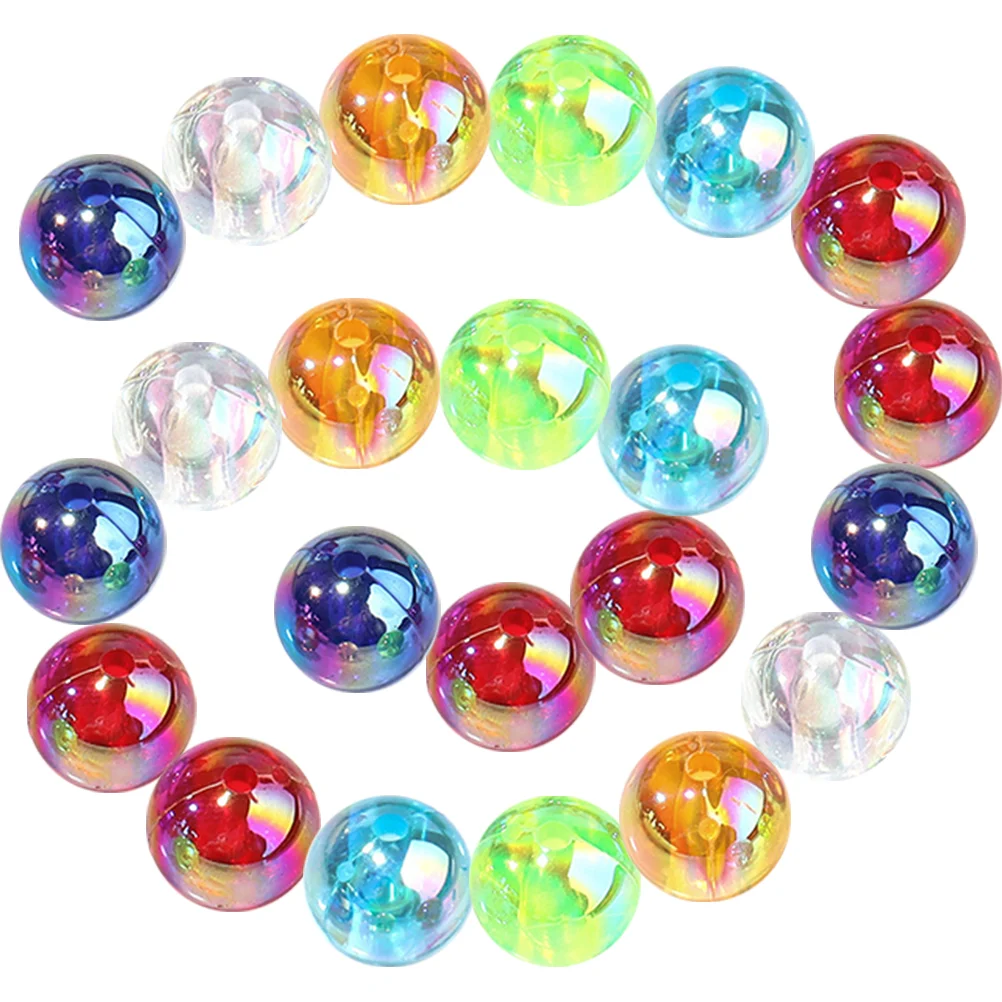 200 шт. цветные круглые бусины-разделители с покрытием Ab акриловые аксессуары для