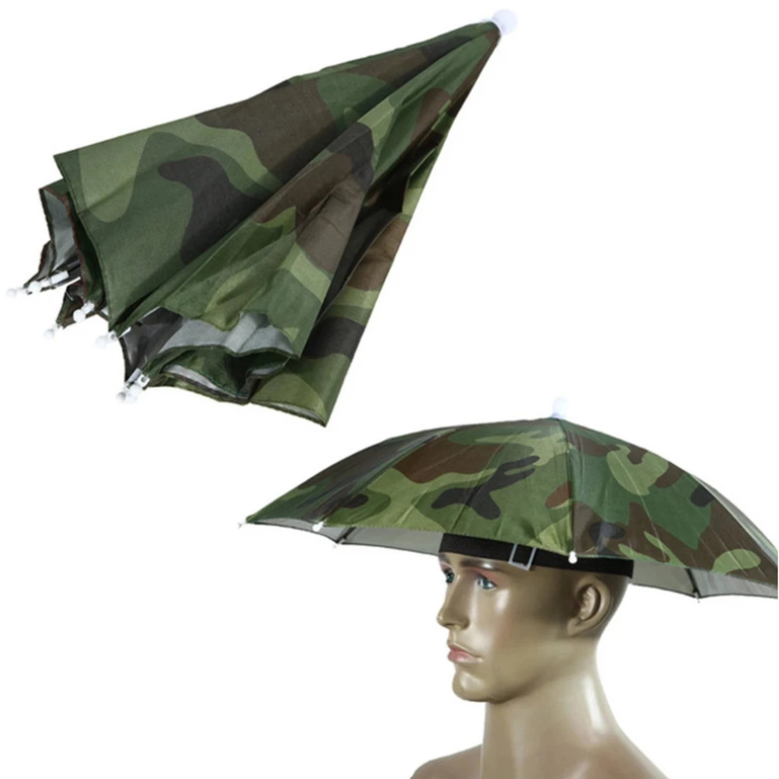 

Outdoor Fishing Caps Portable Head Umbrella Hat Anti-Rain Fishing Anti-Sun Umbrella Hat Adults Unisex Outdoor Sports Cap Hot