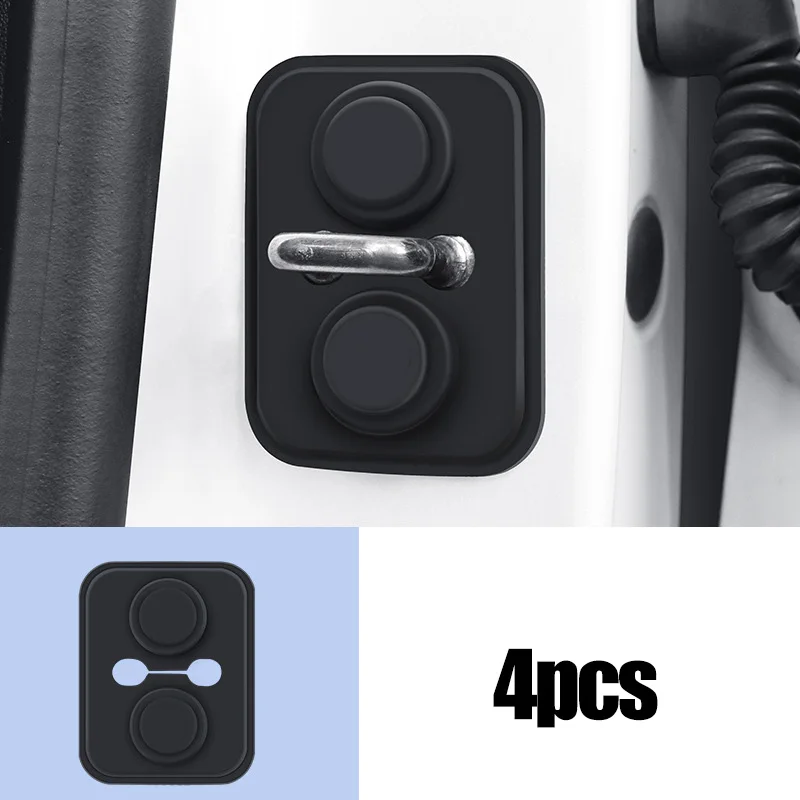

4 Шт., Силиконовая Защита Для Автомобильного Дверного Замка С Пряжкой, Эластичная Демпфирующая Накладка