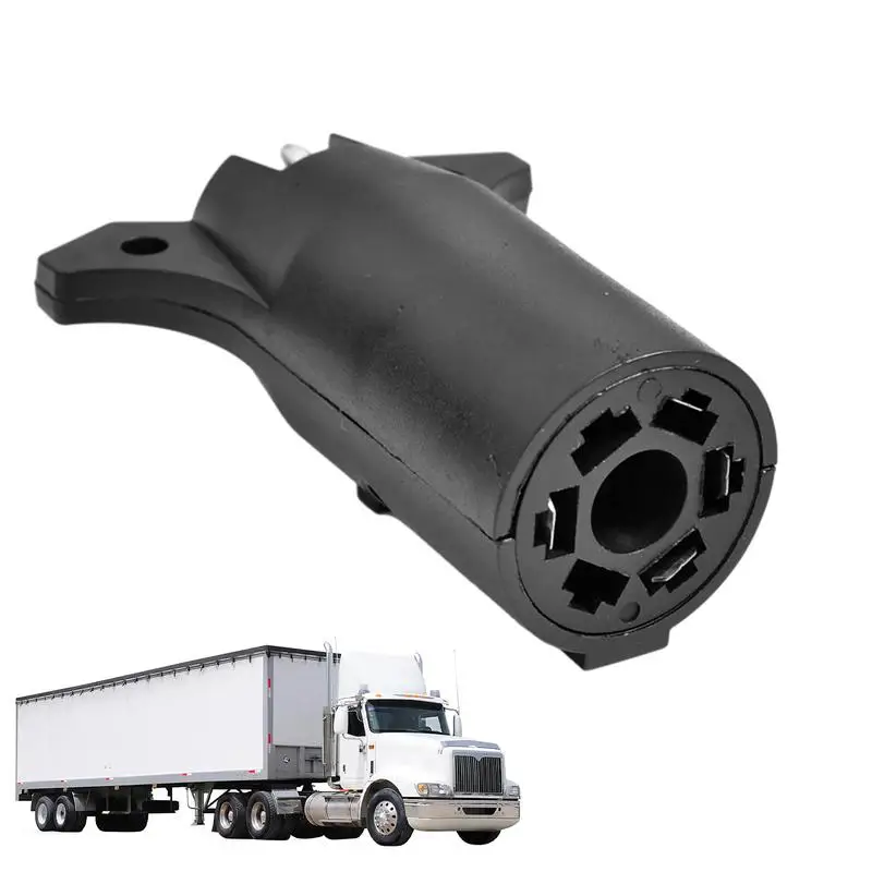 

RV Trailer Adapter 7-Way To 4-Way Flat Blade Trailer Adapter Waterproof Rugged Nylon Housing 7-pin To 4-pin Trailer Wiring