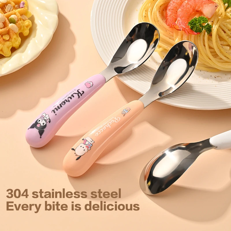 1 шт. ложка Sanrio Kuromi Милая помапурин Hello Kitty моя мелодия детская посуда кухонные