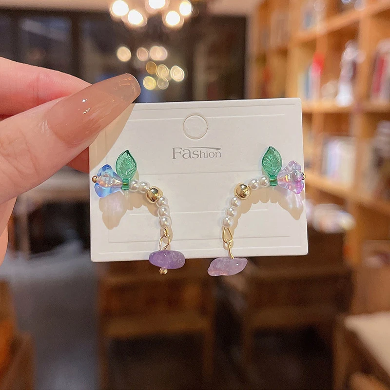 

Unique Pearl Miyuki Earring Outfit Korean Natural Stone Chic Bohemian Mint Green Earing Jewelry New Users Bonus aretes en resina