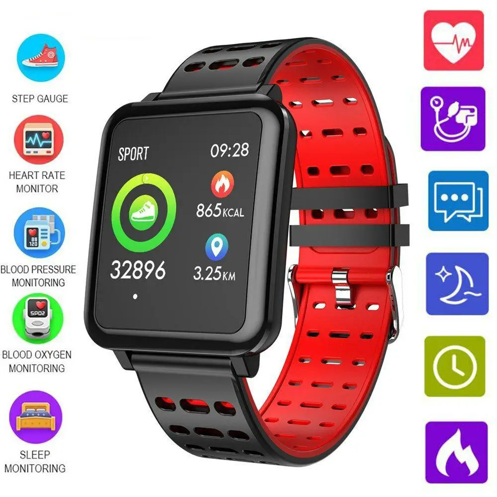 

Nylon Multi-function Smart Bracelet Multiple Languages Watch Tracker Heart Blood Pressure Waterproof 1pc Long Standby T2