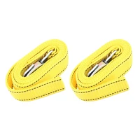 2x cable car tow rope with hooks 3000kg buckle
