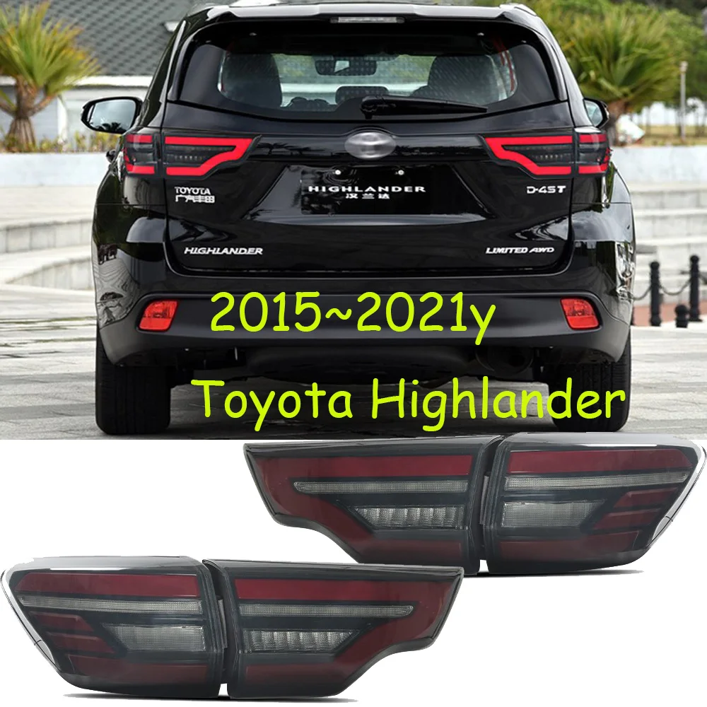 

car styling kluger tail light for Toyota Highlander taillight Brake LED car accessories Taillamp for Highlander rear light fog