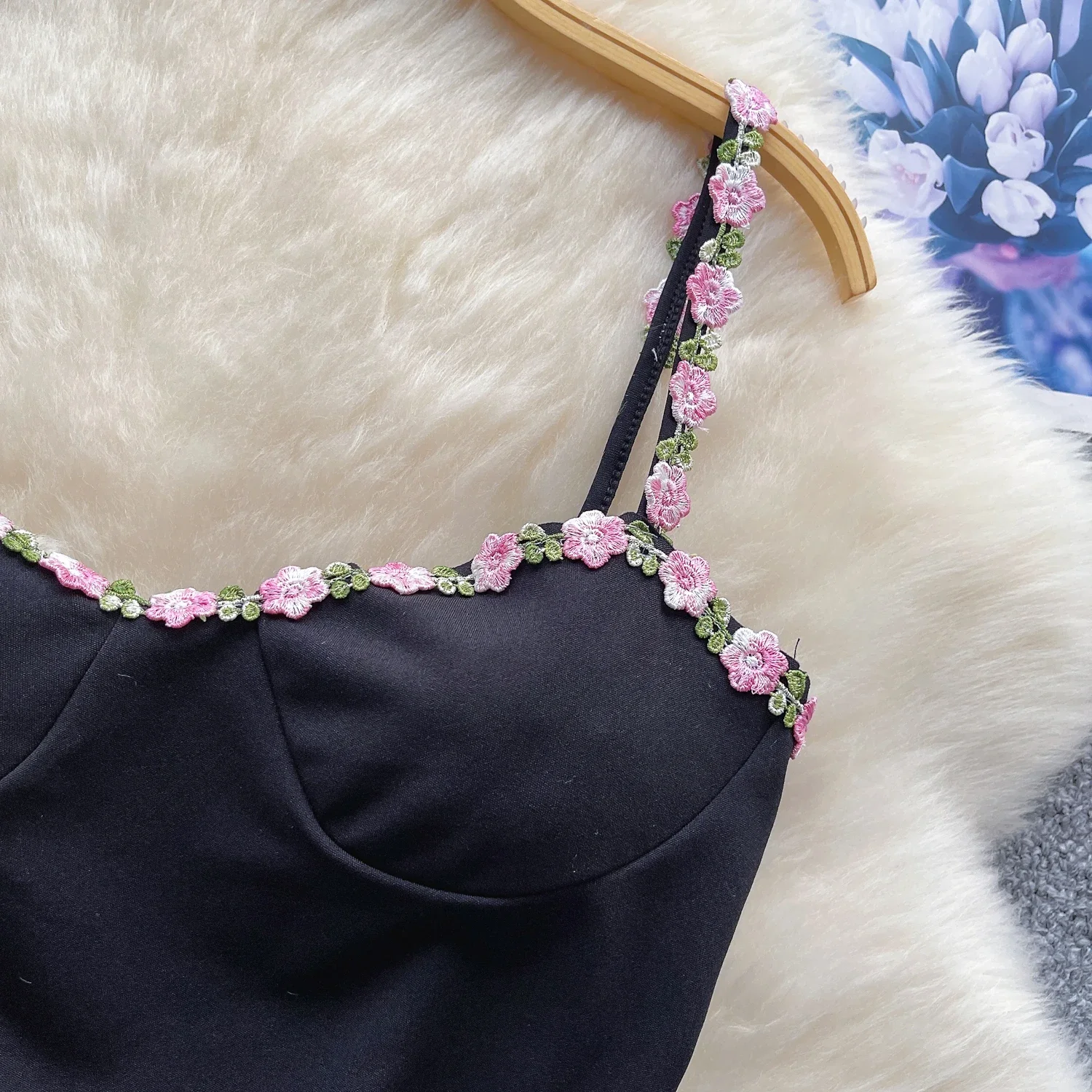 Шикарный ретро цветочный лоскутный Топ Без Рукавов французская модная майка