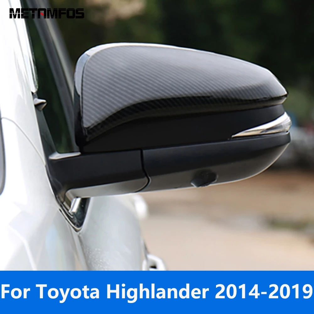 Для Toyota Highlander 2014 2015 2016 2017 2018 2019 углеродное волокно боковое зеркало заднего вида