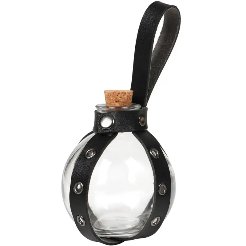 Хэллоуин ведьма волшебник темная пробковая бутылка с кожаной одеждой