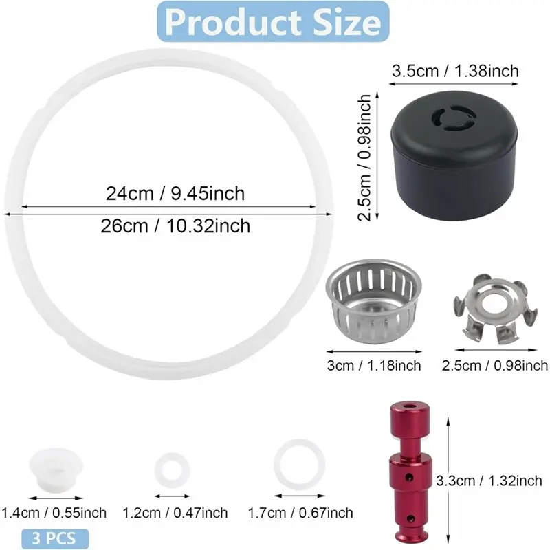 Запасные части A99T для Instantpot Pro 80 8QT и Duo Evo Plus 8Qt - ручка для выпуска пара, уплотнительное кольцо, поплавковый клапан (10 шт.) (art.: 3920dbe5eb775) - 3920dbe5eb775